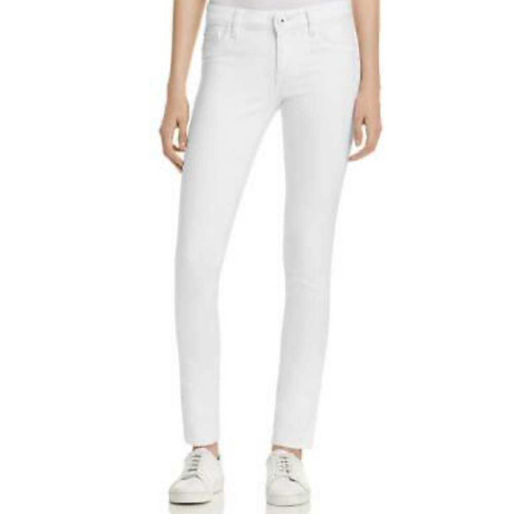 DL1961 Amanda White Smart-Denim Low Rise Jean